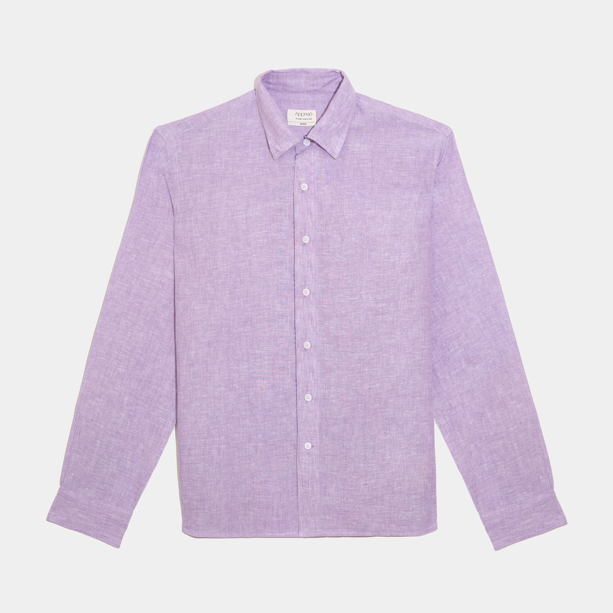 Wisteria Linen Shirt – Pastel Purple by Apprivió