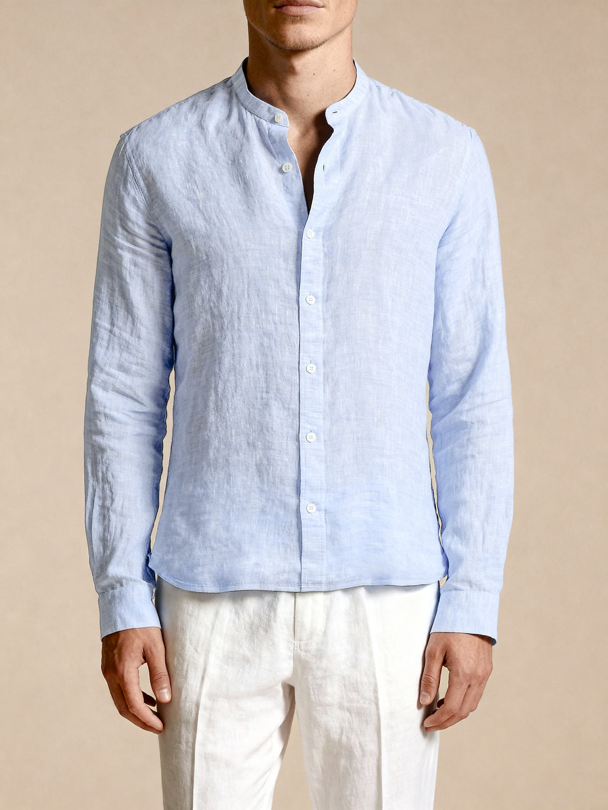 Solaro Linen Shirt – Light Blue by Apprivió
