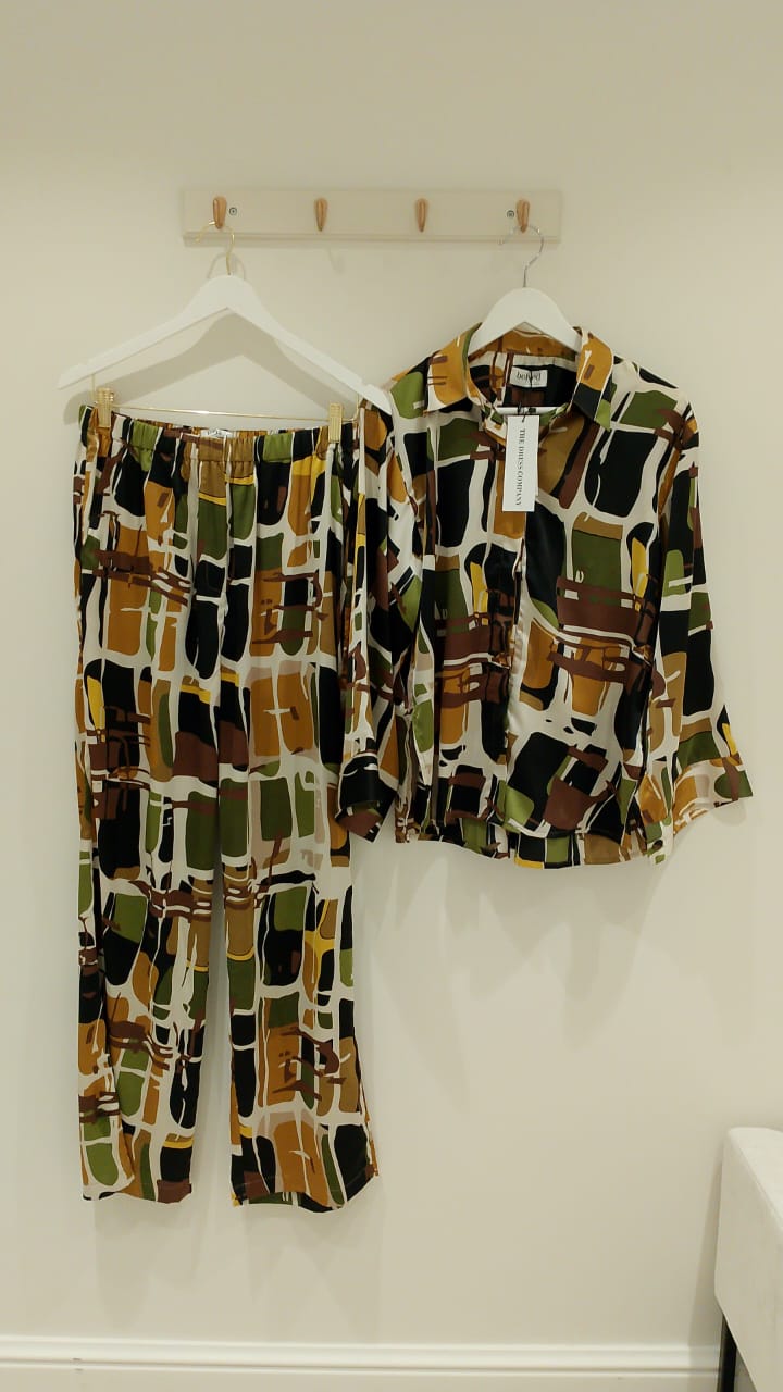 Manela Silk Crepe Shirt & Shorts Set by Belyed