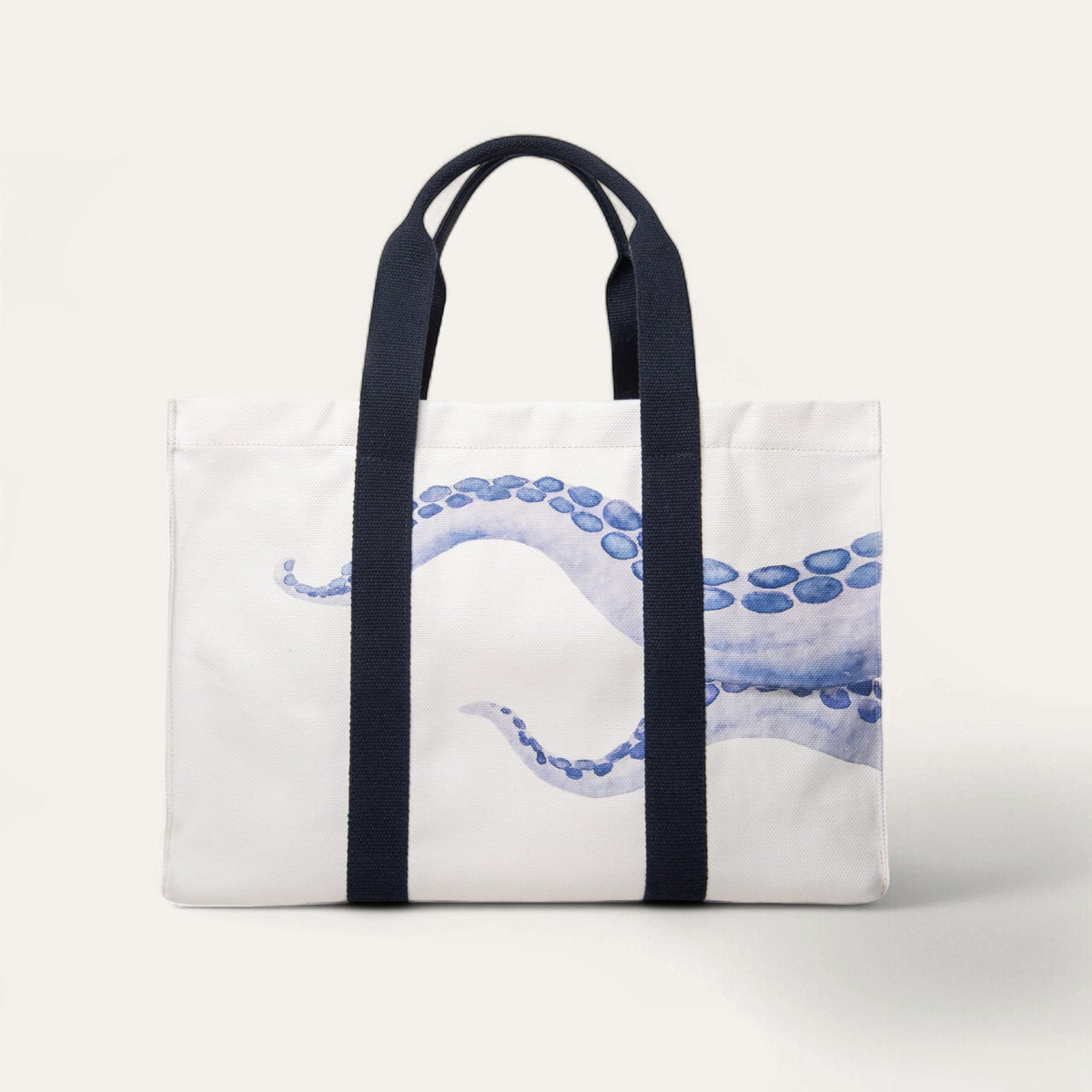 Large Octopus Print Beach Tote – Navy by Kampos