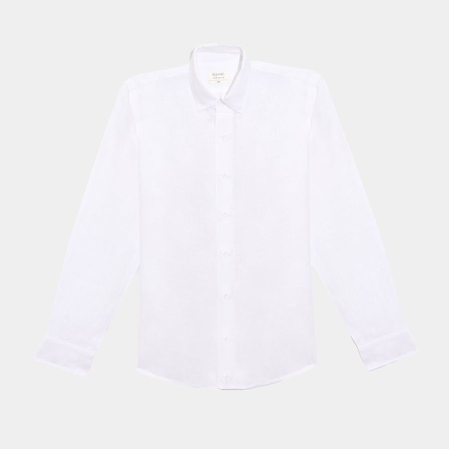 Akoya Linen Shirt – White by Apprivió