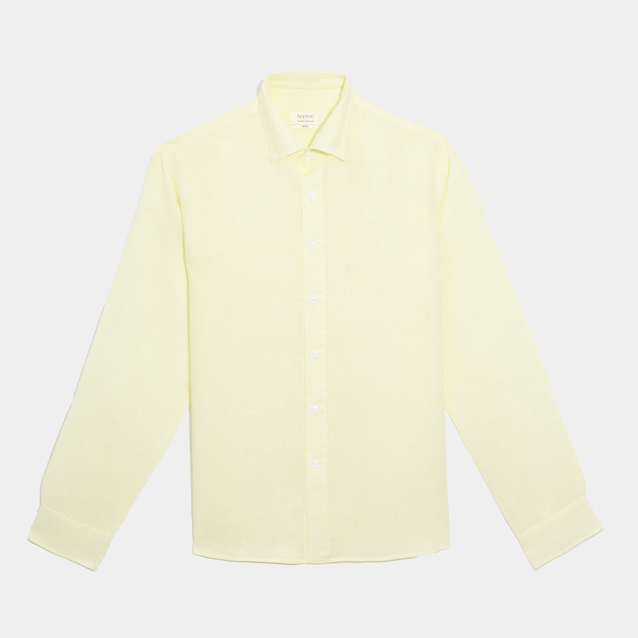 Laguna Linen Shirt – Light Yellow by Apprivió