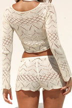 Playa Crochet Shorts – Beige by Dolcessa