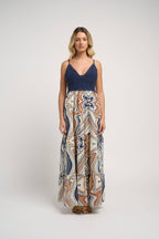 Seneiya Crochet Dress Blue Elegant Cotton Crochet Embroidered Summer Dress