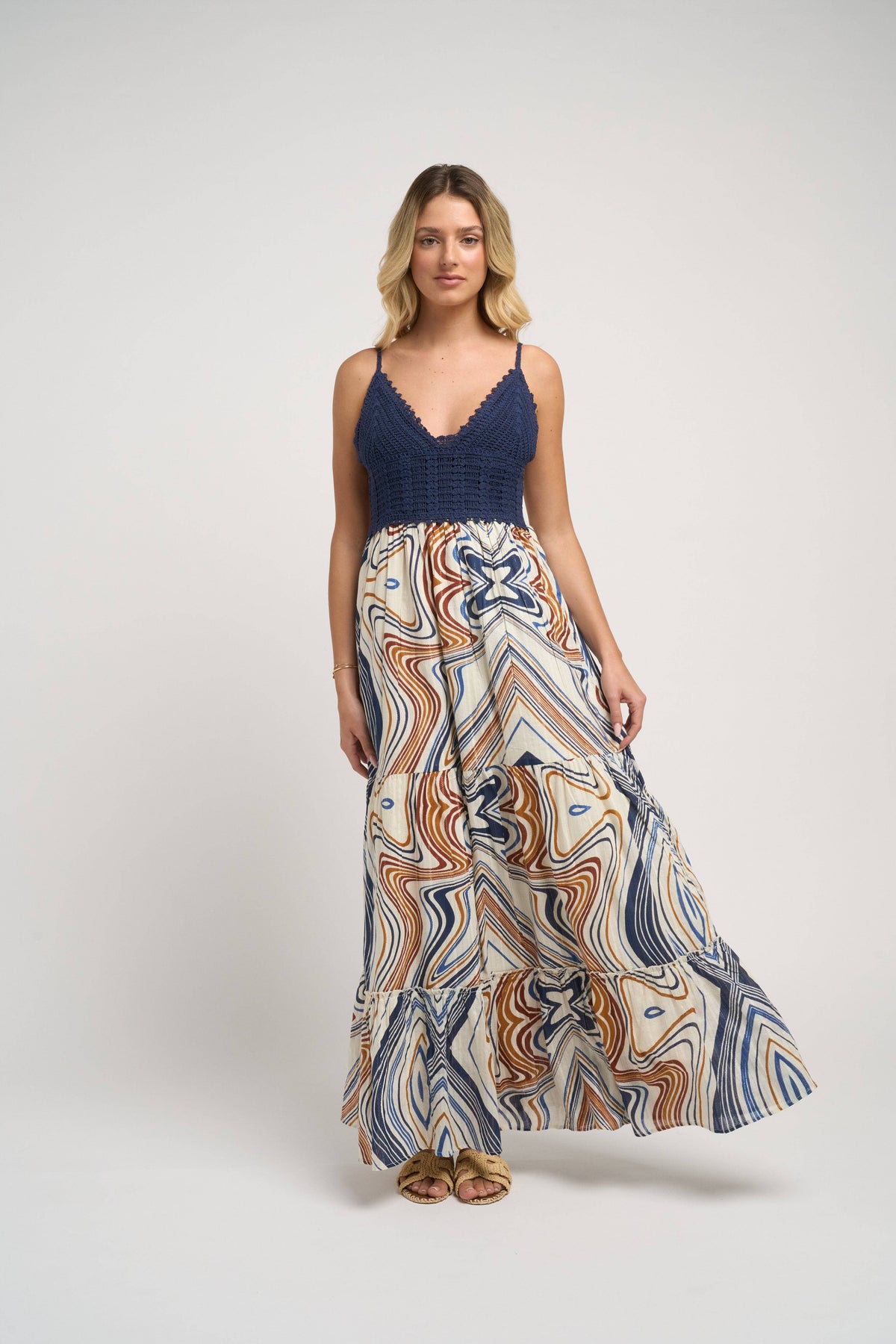 Seneiya Crochet Dress – Blue by Guadalupe Design