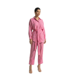 Safari Linen Jacket & Pants Set – Pink by Cecile Hob