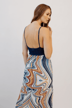 Seneiya Crochet Dress Blue Elegant Cotton Crochet Embroidered Summer Dress