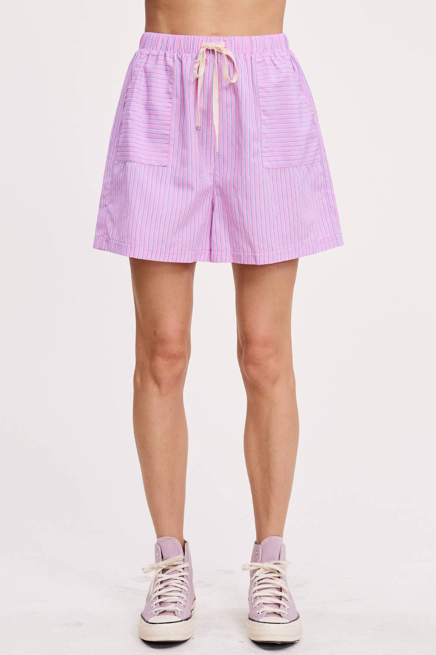 Striped Cotton Shorts – Pink by Ultramarine