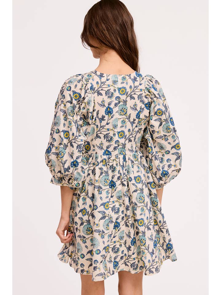 Wholesale Bohemian Print Mini Dress Lightweight Paisley A-Line Sundress