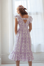Gianna Dress Women's Floral Midi Dress Lightweight Artisan Fabric