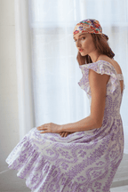 Gianna Dress Women's Floral Midi Dress Lightweight Artisan Fabric