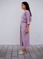 Bali Jersey Wrap Maxi Dress – Brown by Cecile Hob