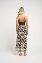 Allegra Pareo Skirt Blue Black Cotton Wrap Beachwear Versatile