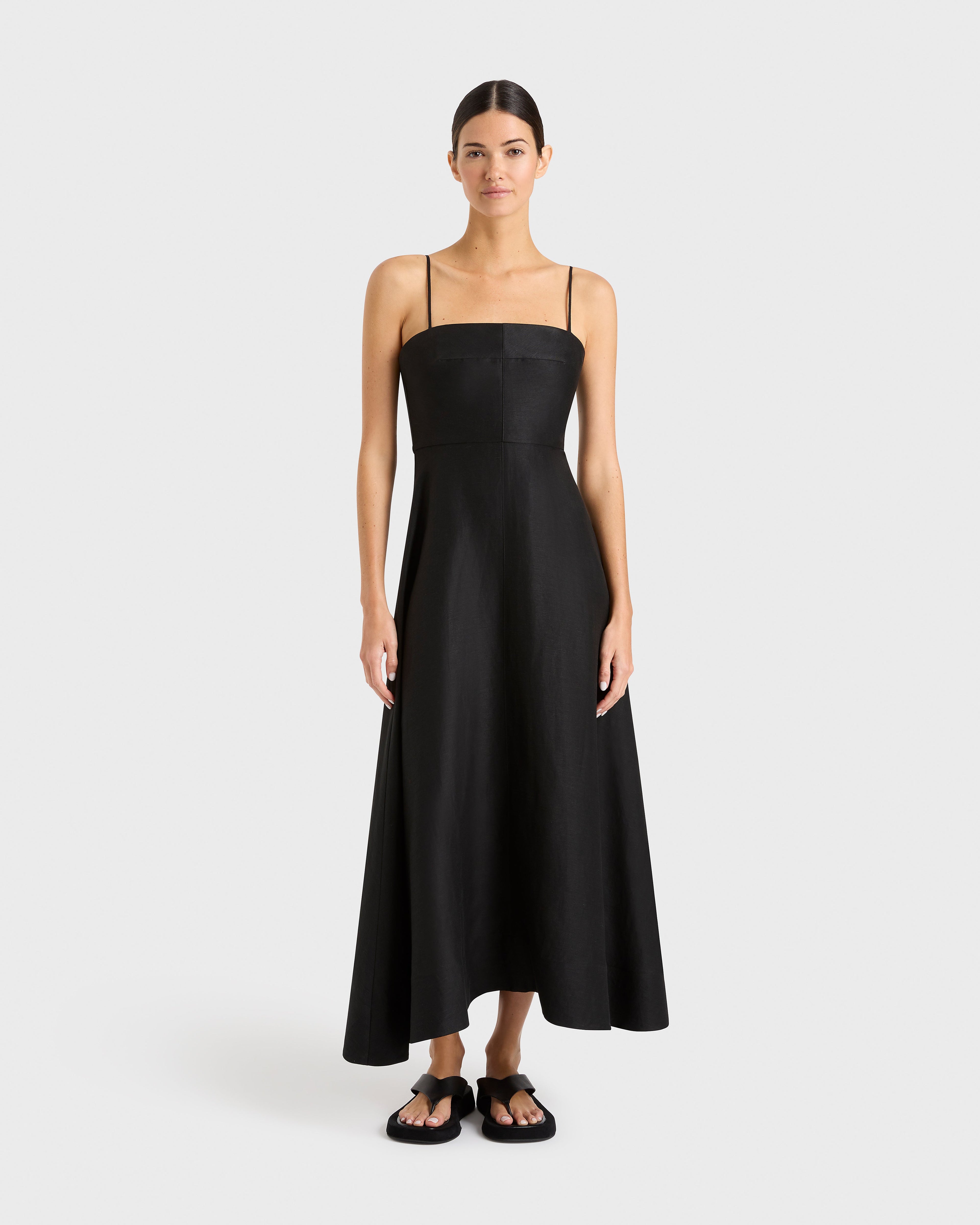 https://cdn.shopify.com/s/files/1/1799/6477/files/BONDI_BORN_Bormio_Flared_Dress_Black_Frontcopy.jpg?v=1748029763
