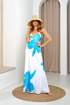 St Tropez Silk Maxi Dress by Belyed