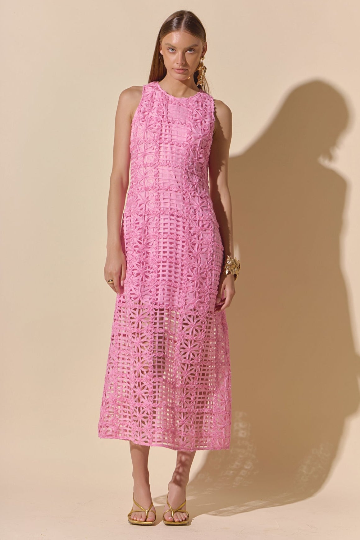 Iris Textured Sleeveless Maxi Dress by Endless Rose