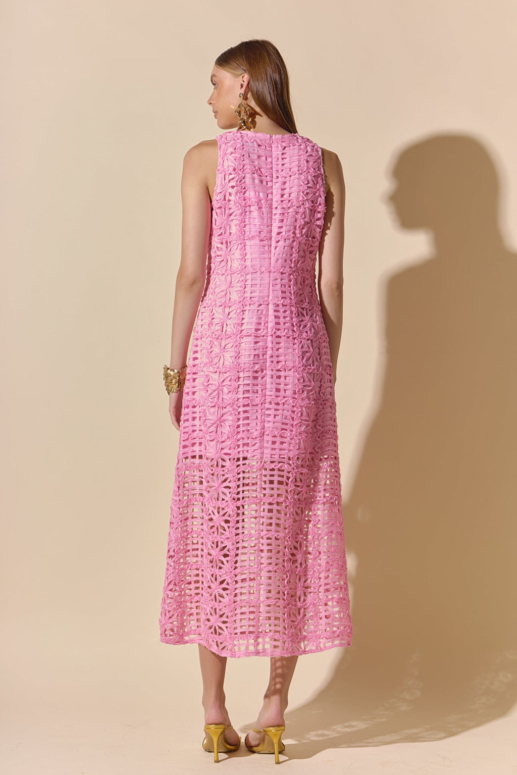 Iris Textured Sleeveless Maxi Dress