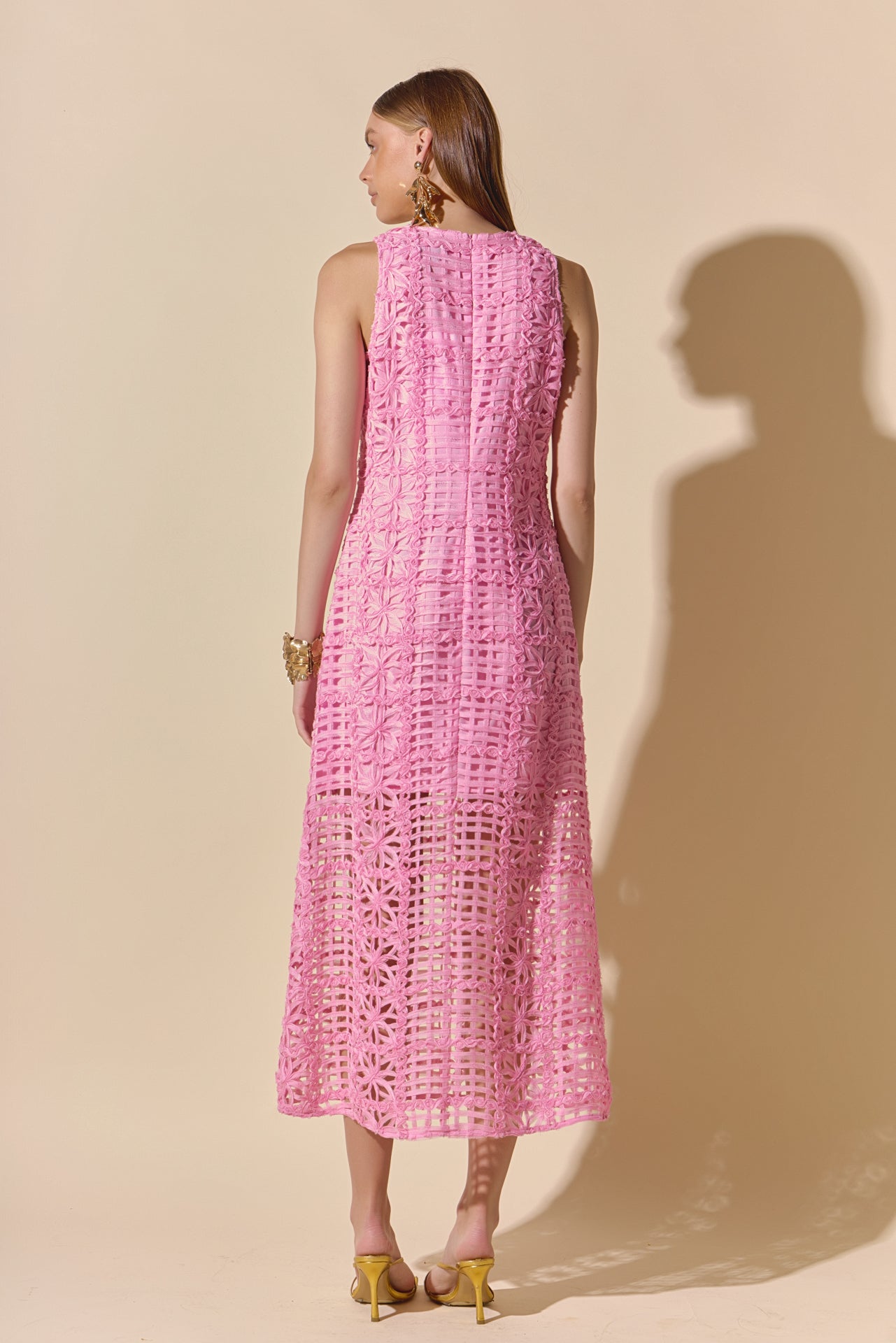 Iris Textured Sleeveless Maxi Dress