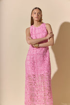Iris Textured Sleeveless Maxi Dress