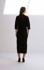Bali Jersey Wrap Maxi Dress – Brown by Cecile Hob
