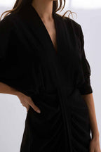 Bali Jersey Wrap Maxi Dress – Brown by Cecile Hob