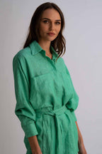 Safari Linen Jacket & Pants Set – Pink by Cecile Hob