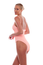 Doha Gold-Ring One-Piece Swimsuit with Adjustable Straps, Cheeky Coverage