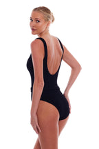 Florence One-Piece Swimsuit with Tortoise Ring Belt, One Size
