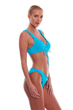 Bermuda Scalloped Scoop-Neck Bikini Top and Bermuda Scalloped Bikini Bottom by Love and Bikinis