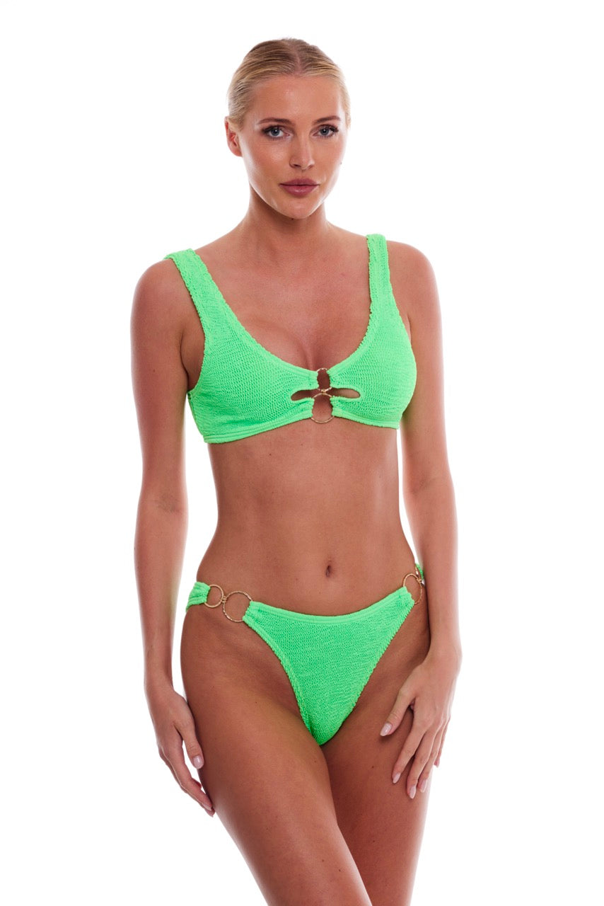 Doha Scoop Neck And Dubai Gold Multi-Ring Bikini SET