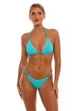 Sydney Gold Chain Cheeky One-Size Bikini Bottom with Side Chains