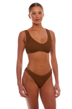 Essential Barcelona Full Coverage Mid-Rise Bikini Bottom for Beachwear