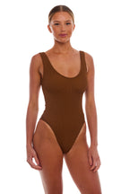 Marbella Classic One Size One Piece Swimsuit Scoop Neck