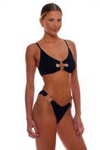 Dubai Gold Ring Bralette Bikini Set One Size Stretchy Fit