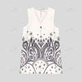 Positioned Print Court Style Tank Dress