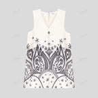 Positioned Print Court Style Tank Dress