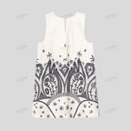 Positioned Print Court Style Tank Dress
