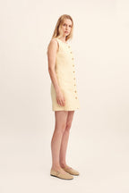 EMMA BUTTON DOWN DRESS - DUSTY CITRON