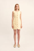 EMMA BUTTON DOWN DRESS - DUSTY CITRON