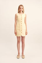 EMMA BUTTON DOWN DRESS - DUSTY CITRON