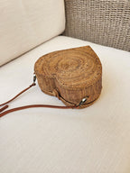 Heart Rattan Crossbody Bag by OhSun