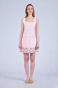 Fanm Mon Lavin Tailored Cotton Mini Dress with Strawberry Hem