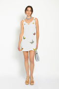 SIMAY DRESS Cotton Mini Dress with Butterfly Embroidery, Sleeveless