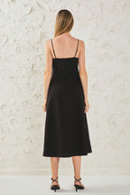 ENDLESS ROSE Linen Maxi Dress Sleeveless Adjustable Strap Linen Blend