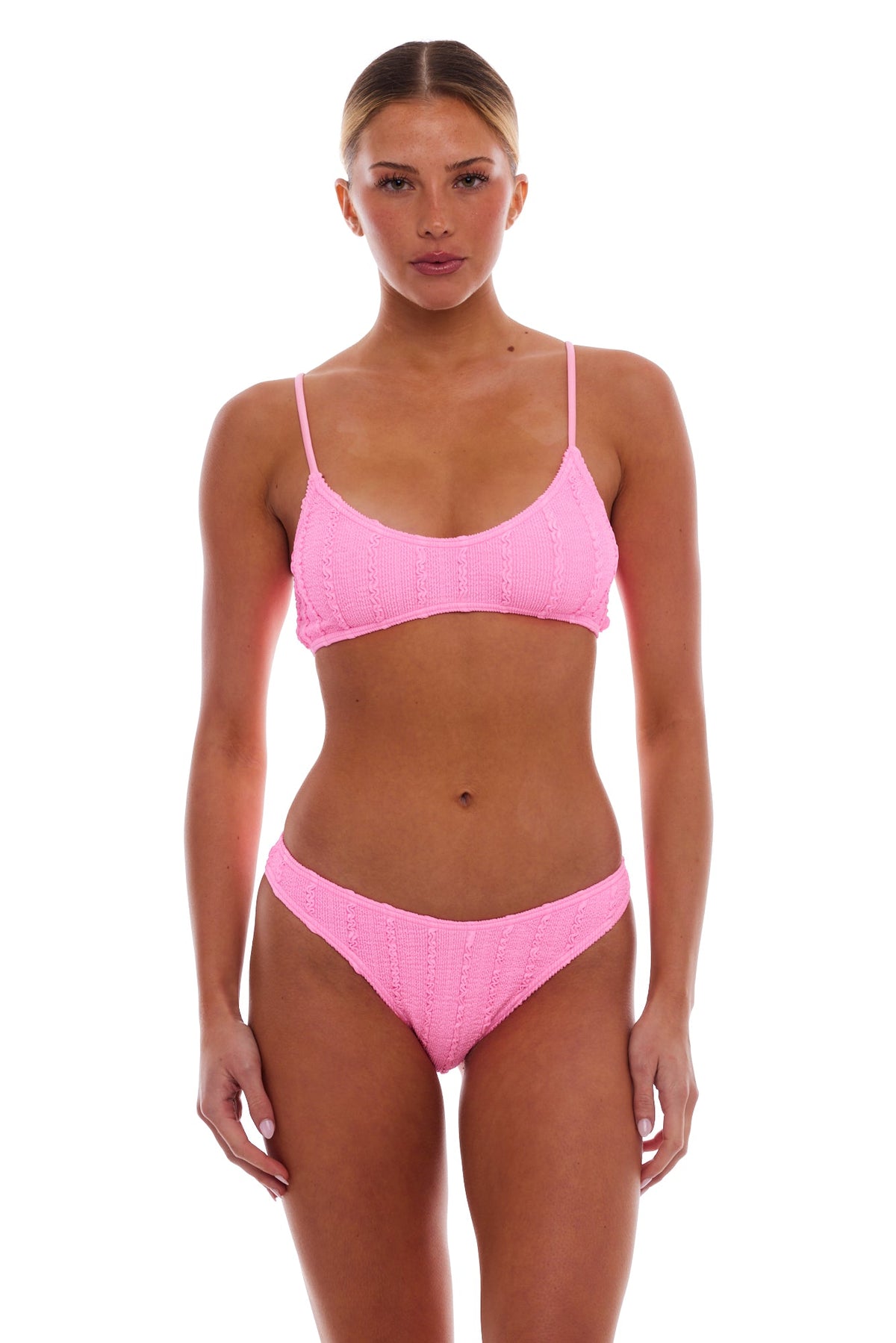 Stripes Maldives Bralette Bikini Top and Stripes Sardinia Cheeky Bikini Bottom by Love and Bikinis