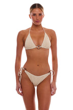 Santorini Tortoise Rings Full-Coverage One-Size Adjustable Bikini Bottom