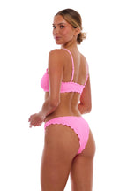 Cyprus Scalloped Bralette Bikini Top with Cheeky Bottom Set