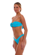 Naples Tortoise Ring Bandeau Bikini Top One Size Adjustable Tie