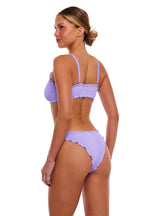 Cyprus Scalloped Bralette Bikini Top with Cheeky Bottom Set