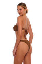 Naples Tortoise Ring Bandeau Bikini Top One Size Adjustable Tie